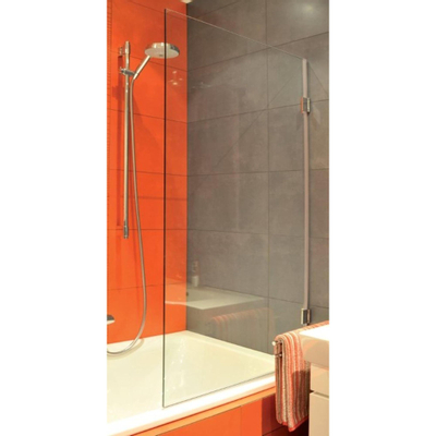 Royal Plaza Adqua badwand 80x140cm chroom scharnier en helder glas met clean coating