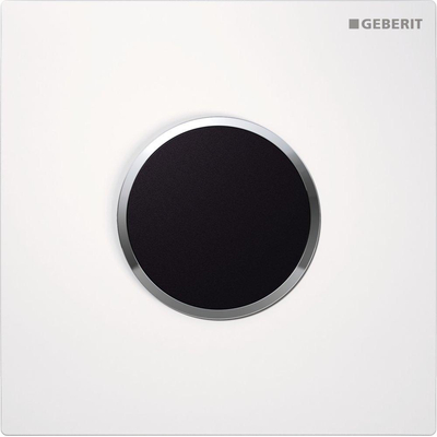 Geberit type 10 urinioir bedieningsplaat - 230V- ronde knop - wir/glans chroom