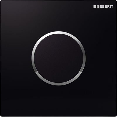 Geberit type 10 urinioir bedieningsplaat - 230V- ronde knop - zwart/glans chroom