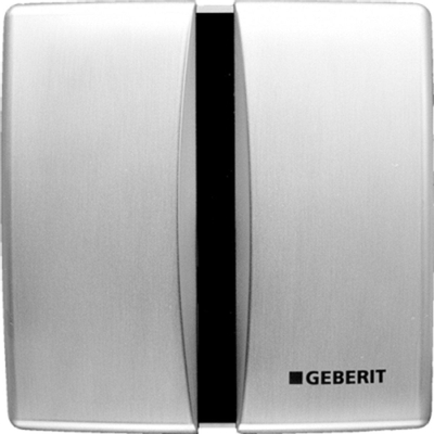 Geberit Basic urinoir stuursysteem netvoeding 16x16cm met infrarood voor frontbediening mat verchroomd