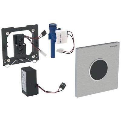 Geberit type 10 urinioir bedieningsplaat - 230V- ronde knop - wit/verguld