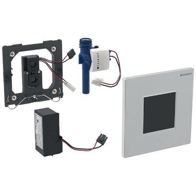 Geberit type 20 urinioir bedieningsplaat - 230V - vierkant - zwart
