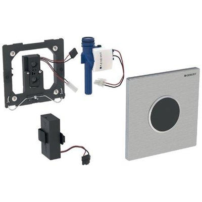 Geberit type 10 urinioir bedieningsplaat - batterij - ronde knop - wit/verguld