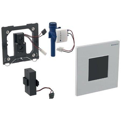 Geberit type 20 urinioir bedieningsplaat - batterij - vierkant - zwart