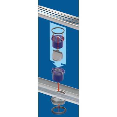 Van Den Berg Premium line afvoergoot 100cm zij onderaansluiting rvs