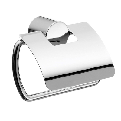 Emco Rondo 2 toiletrolhouder met klep chroom