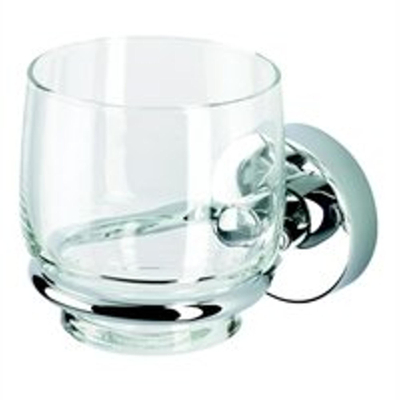 Geesa Luna glashouder met glas chroom