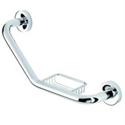 Geesa Luna badgreep met zeephouder rechts chroom