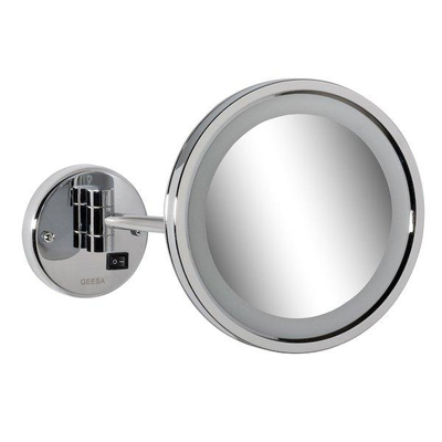 Geesa Mirror Scheerspiegel LED-verlichting 1 arm 3x vergrotend ø 215 mm Chroom