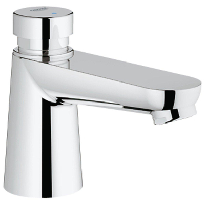 GROHE Euroeco Cosmopolitan S waterbesparende wastafelkraan zelfsluitend 44593 blauw/rood chroom