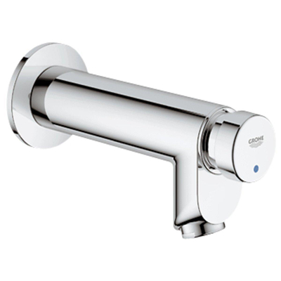 GROHE Euroeco Cosmopolitan S waterbesparende tapkraan zelfsluitend 44593 blauw/rood chroom