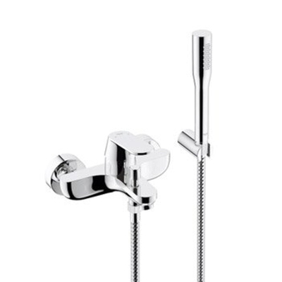 GROHE Eurosmart Cosmopolitan badkraan met omstel en koppelingen met garnituur chroom