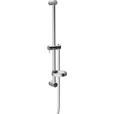 Hansa Hansaviva glijstang 60cm met doucheslang 175cm met zeepschaal chroom