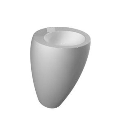 Laufen Alessi One staande wastafel 53x52x85cm zonder kraangat incl. afvoerplug met geïntegreerde zuil uit één stuk keramiek lcc-wit