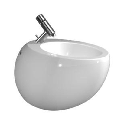 Laufen Alessi One wandbidet 58.5x39x35.5cm 1 kraangat incl. clou met gesloten zijden keramiek lcc-wit