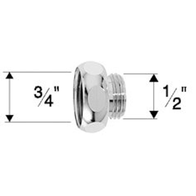 Neoperl verloopnippel 3/4 bix1/2 bu chroom