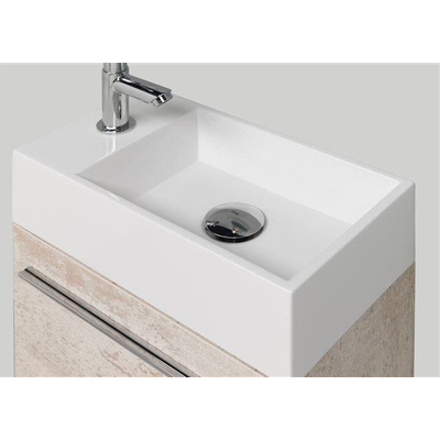 Royal Plaza Rodik fontein 40x22cm kraangat links wit glanzend