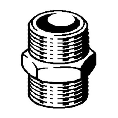 Viega dubbele nippel met zeskant 3 4 brons