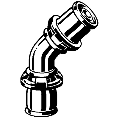 Viega Pexfit knie 45° brons 63mm