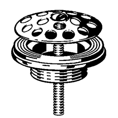 Viega simplexplug met vlak rooster 5/4 chroom
