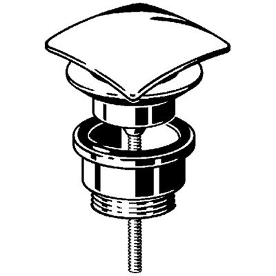 Viega Visign v2 universele afvoerplug vierkant niet afsluitbaar chroom