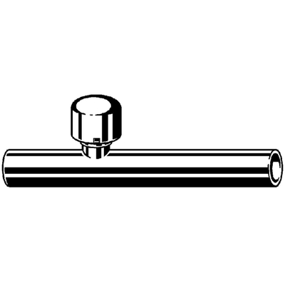 Viega muurbuis 5/4x20cm zonder rozet met beluchter chroom