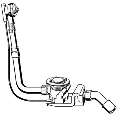 Viega Rotaplex badafvoer overloopcombinatie met waste basisgarnituur voor afvoer 90mm standaard