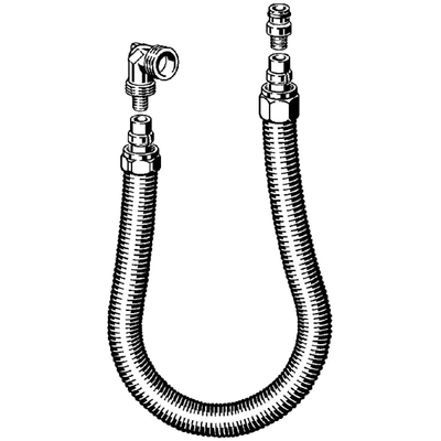 Viega Multiplex Trio aansluitgarnituur met 1.5m flexibele buis voor toevoerleiding