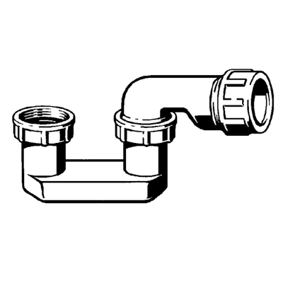 Viega badsifon kunststof klemaansluiting 6/4x40mm