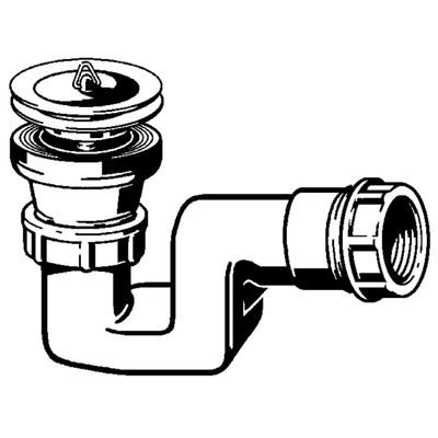 Viega douchebakafvoer compleet voor douchebak met gat 52mm chroom