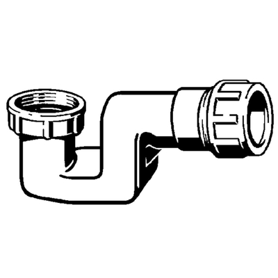 Viega douchebaksifon kunststof klemaansluiting 6/4x40mm