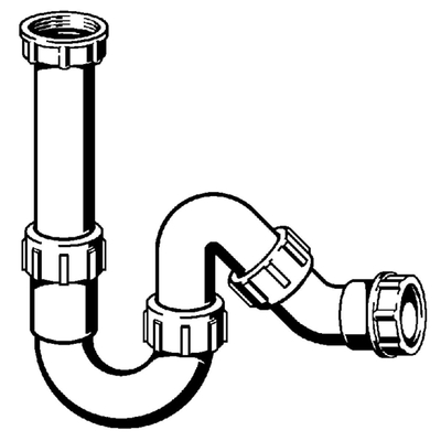 Viega hostaleen universeel sifon 6/4x40mm met klemverbinding