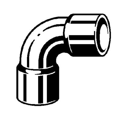 Viega Soldeerfitting knie met 2 sokken 28 mm roodkoper