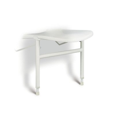 Handicare Linido dubbele hulppootset v douchezitjes rvs gecoat wit