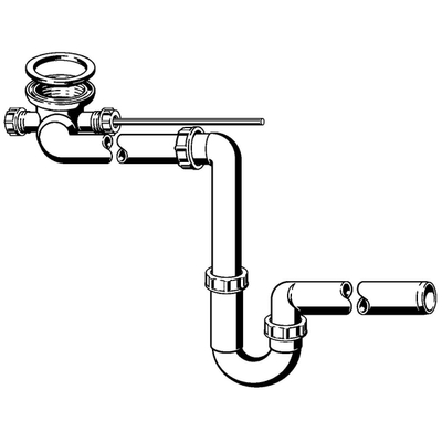 Viega Meubelsifon 1 1/4"X32 Mm. Met Waste Chroom Wit