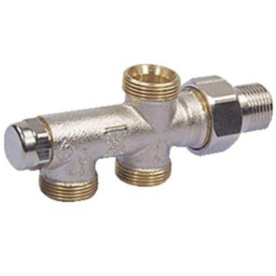 Heimeier Duolux onderblok 2 pijps M24x1,5 1/2 instelbaar