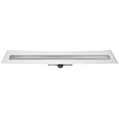 Easy Drain Compact 30 FF zero douchegoot enkele plaat met zijuitloop 6x90cm RVS TWEEDEKANS