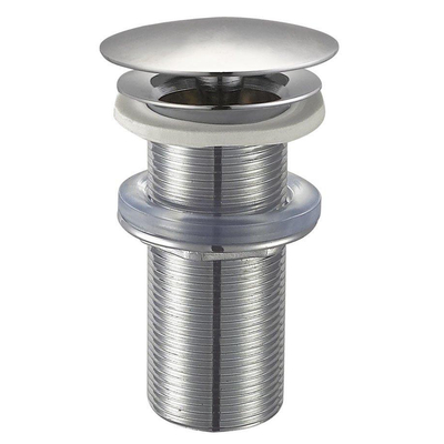 Royal Plaza Merlot wastafelplug 1 1/4 niet afsluitbaar lange schacht chroom