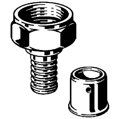 Viega Pexfit aansluitkoppeling vernikkeld 16mm - M22 vlakdichtend