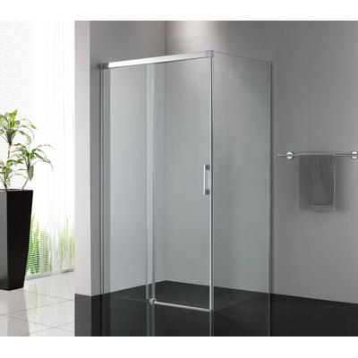 Royal plaza Sway deur schuif 160x200cm sc.helder clean glans zilver SHOWROOMMODEL