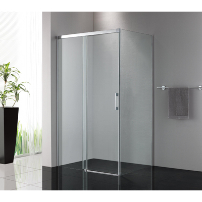 Royal Plaza Sway vaste zijwand 90x200cm chroom profiel helder glas met Clean coating