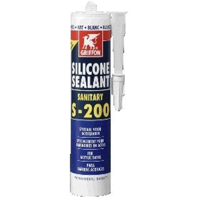 Griffon siliconenkit sanitair S200 koker à 300 ml voor acryl zilvergrijs