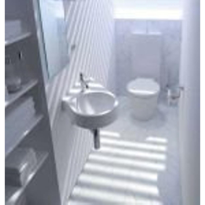 Duravit Architec wastafel 57,5x52 cm. 1x kraagat links wit