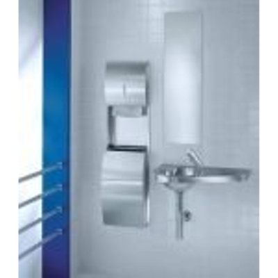 Franke Stratos zeepdispenser - 30.4x10x13.4cm - wandmodel - vandaalbestendig - RVS