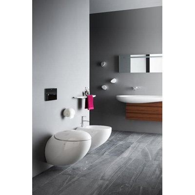 Laufen Alessi One staande wastafel 53x52x85cm zonder kraangat incl. afvoerplug met geïntegreerde zuil uit één stuk keramiek lcc-wit