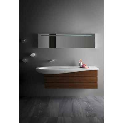 Laufen Alessi One wandbidet 58.5x39x35.5cm 1 kraangat incl. clou met gesloten zijden keramiek lcc-wit