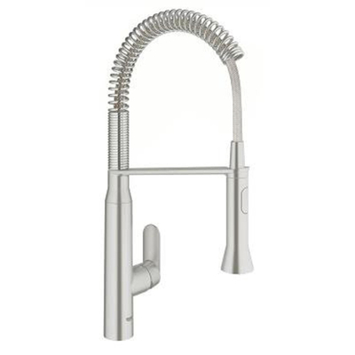 GROHE K7 Keukenkraan - 2 straalsoorten - met profesionele handdouche - supersteel geborsteld