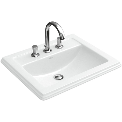 Villeroy en Boch Hommage inbouwwastafel 63x52cm ceramic+ wit