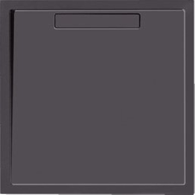 Villeroy & Boch Squaro douchebak 90x90x1,8cm + frame antraciet -licht beschadigd - OUTLET UDEN