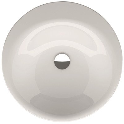 Bette Lux oval inbouw wastafel rond 50cm zonder kraangat wit